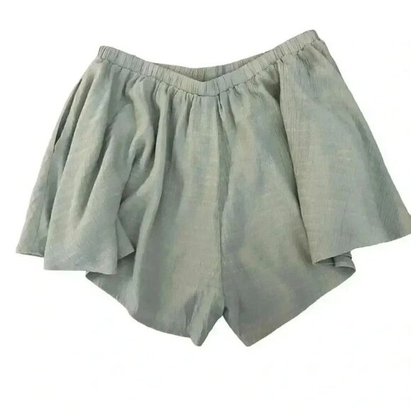 Lulus Sage Green Lined Flowy Lightweight Elastic Waist Pockets SZ XL #2001 - Picture 7 of 16